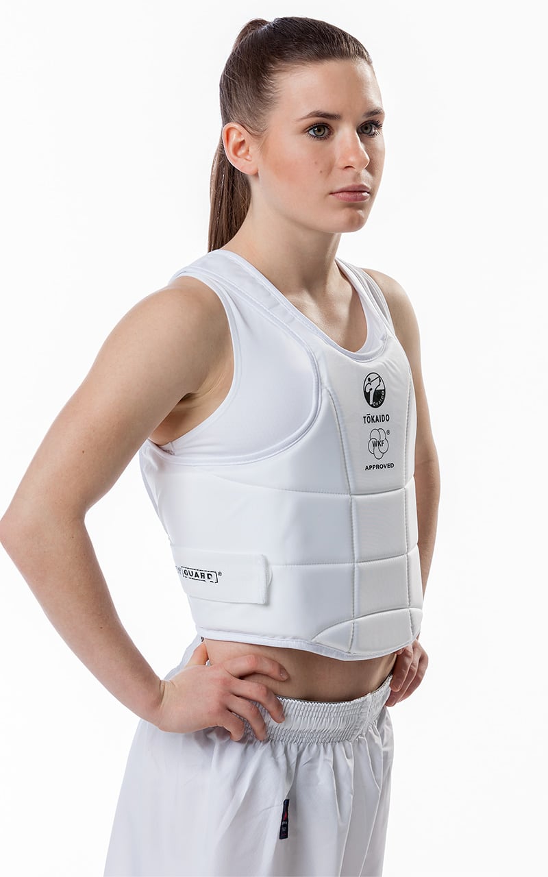 Gilet de karaté, TOKAIDO Body Guard Pro, WKF - Blanc
