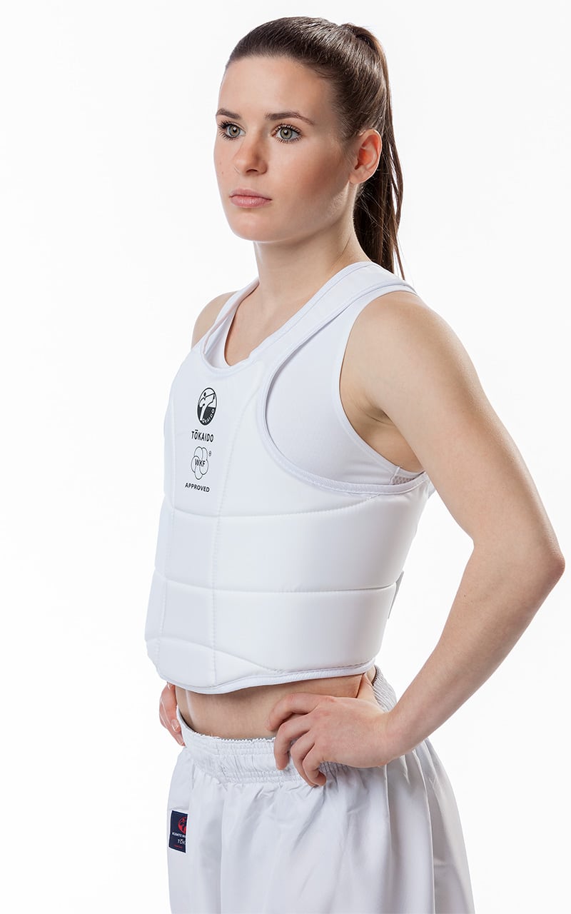 Gilet de karaté, TOKAIDO Body Guard Pro, WKF - Blanc
