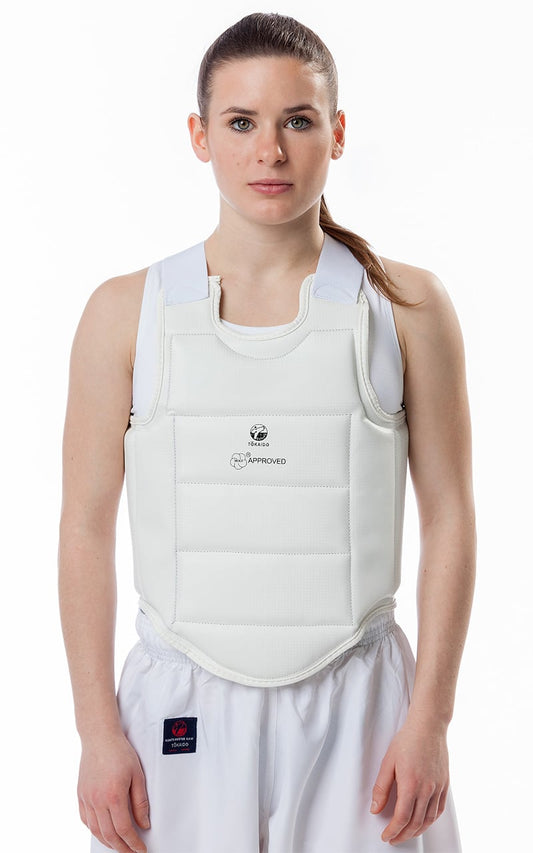 Gilet de protection karaté, TOKAIDO Body Guard, WKF - Blanc