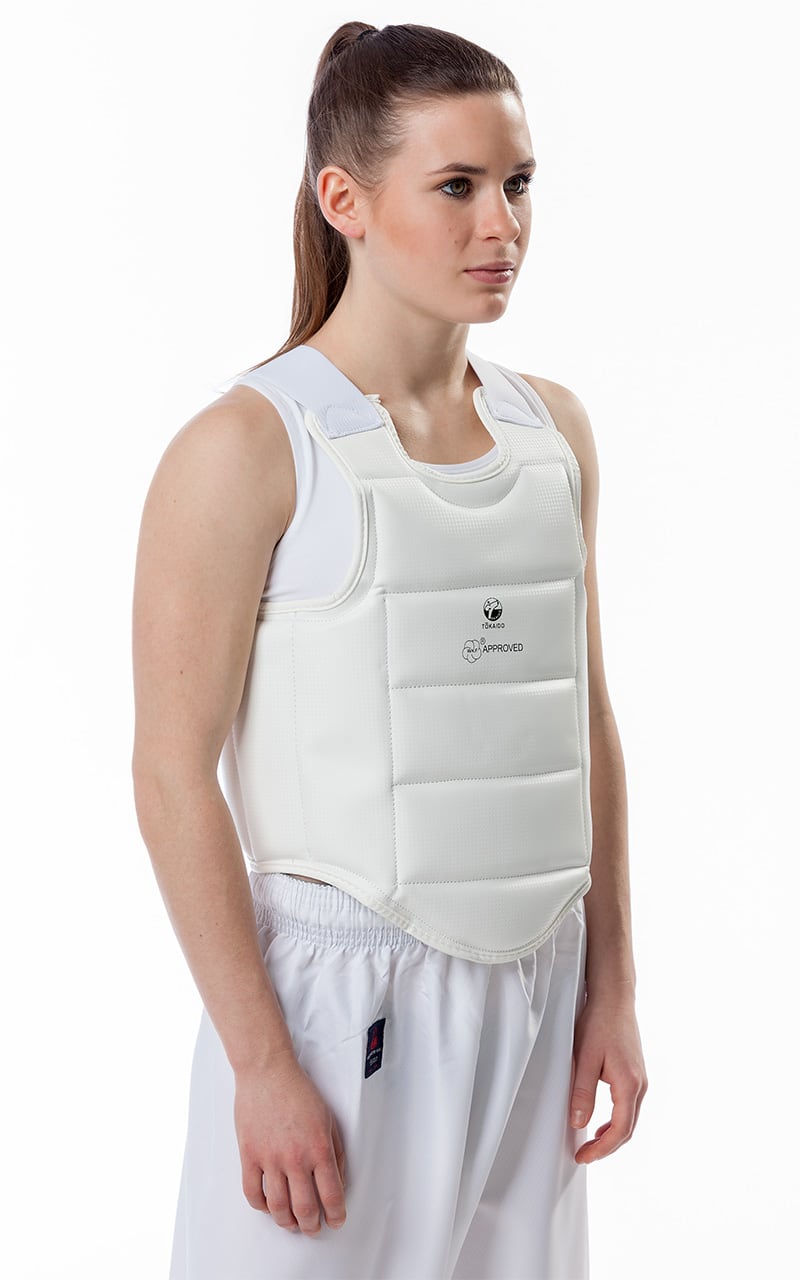 Gilet de protection karaté, TOKAIDO Body Guard, WKF - Blanc