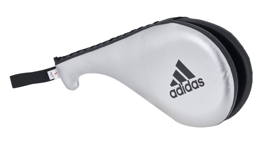 Gants de taekwondo doubles Adidas argent, ADITDT03 taille S/L, protège-mains, protège-poignet