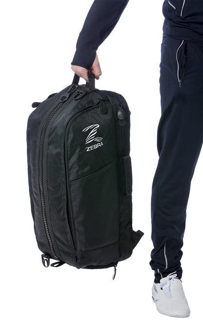 Sac de sport ZEBRA Combi, noir - 70 x 30 x 25 cm - avec fonction sac à dos