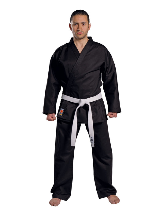Combinaison de karaté KWON (R) traditionnelle noire - 8 oz, noir - Karaté Gi