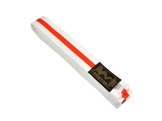 Ceinture Budo blanche-orange