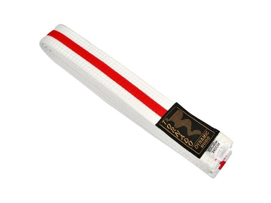 Ceinture Budo blanche-rouge