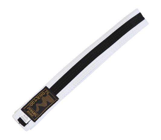 Ceinture Budo blanche-noire