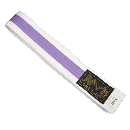 Ceinture Budo blanche-violette