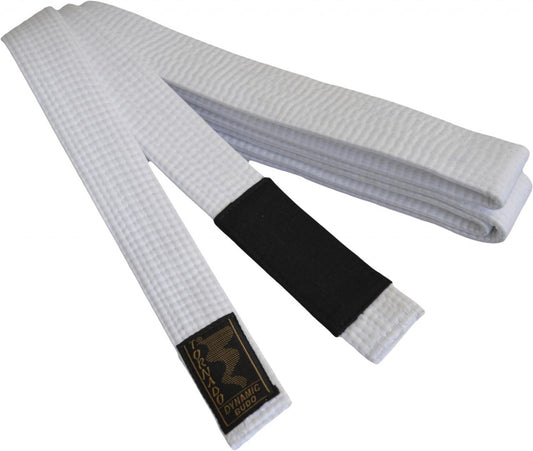 Ceinture blanche de jiu-jitsu brésilien pour enfants avec barre