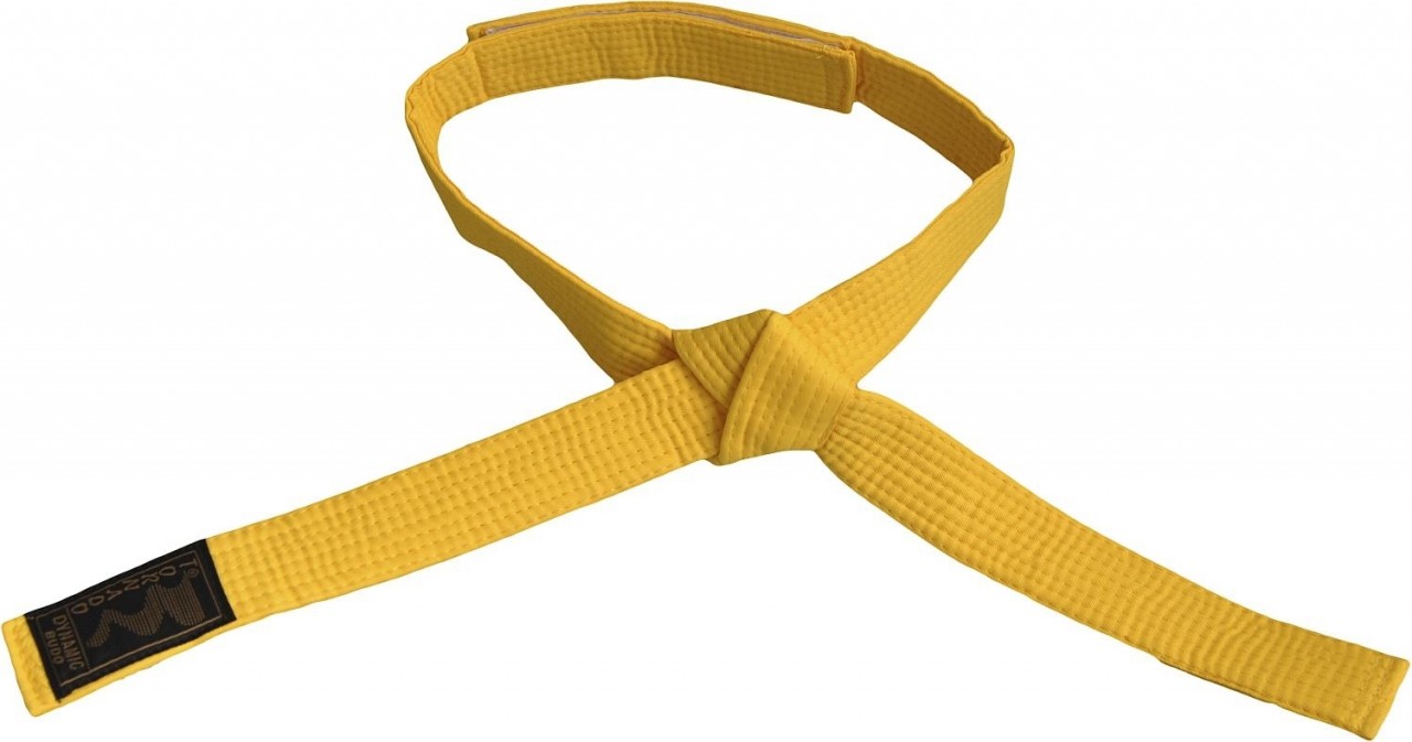 Ceinture Budo pour enfant en une seule couleur avec fermeture velcro - Ceinture velcro sans attache