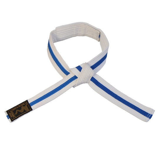 Ceinture Budo pour enfant bicolore avec fermeture velcro - Ceinture velcro sans attache