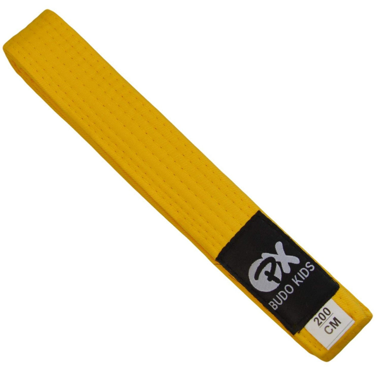 Ceinture Budo pour enfant SOFT - facile à nouer, coton doux - extra fine 3,5 cm de large, jaune