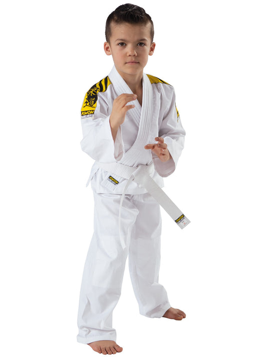 Uniforme de judo KWON (R) - Clubline Junior - blanc - Judo Gi pour enfant - rayures aux épaules