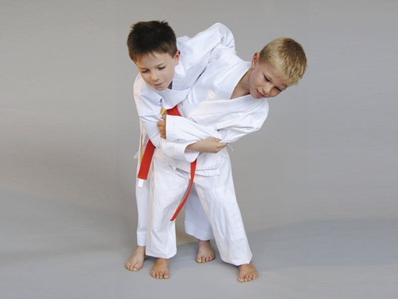 Combinaison de judo enfant PX CHALLENGE Gi blanc - Tissage grain de riz - Combinaison débutant - Ceinture blanche incluse