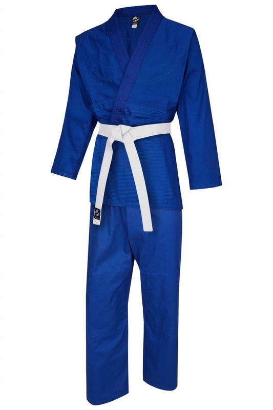 Combinaison de judo PX CHALLENGE Gi bleu - 380 g - tissage grain de riz - ceinture blanche incluse