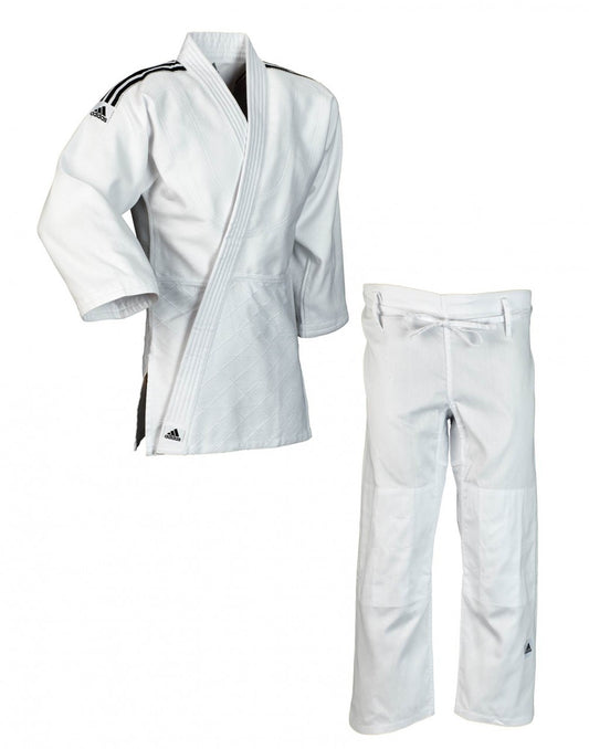 Tenue de judo ADIDAS « Training » blanche - 500 g - tissage grain de riz