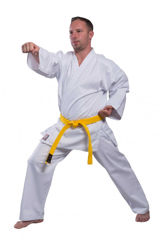Tenue de karaté Takachi Gi Allround 10 oz blanc - Tissu lisse - Prélavé