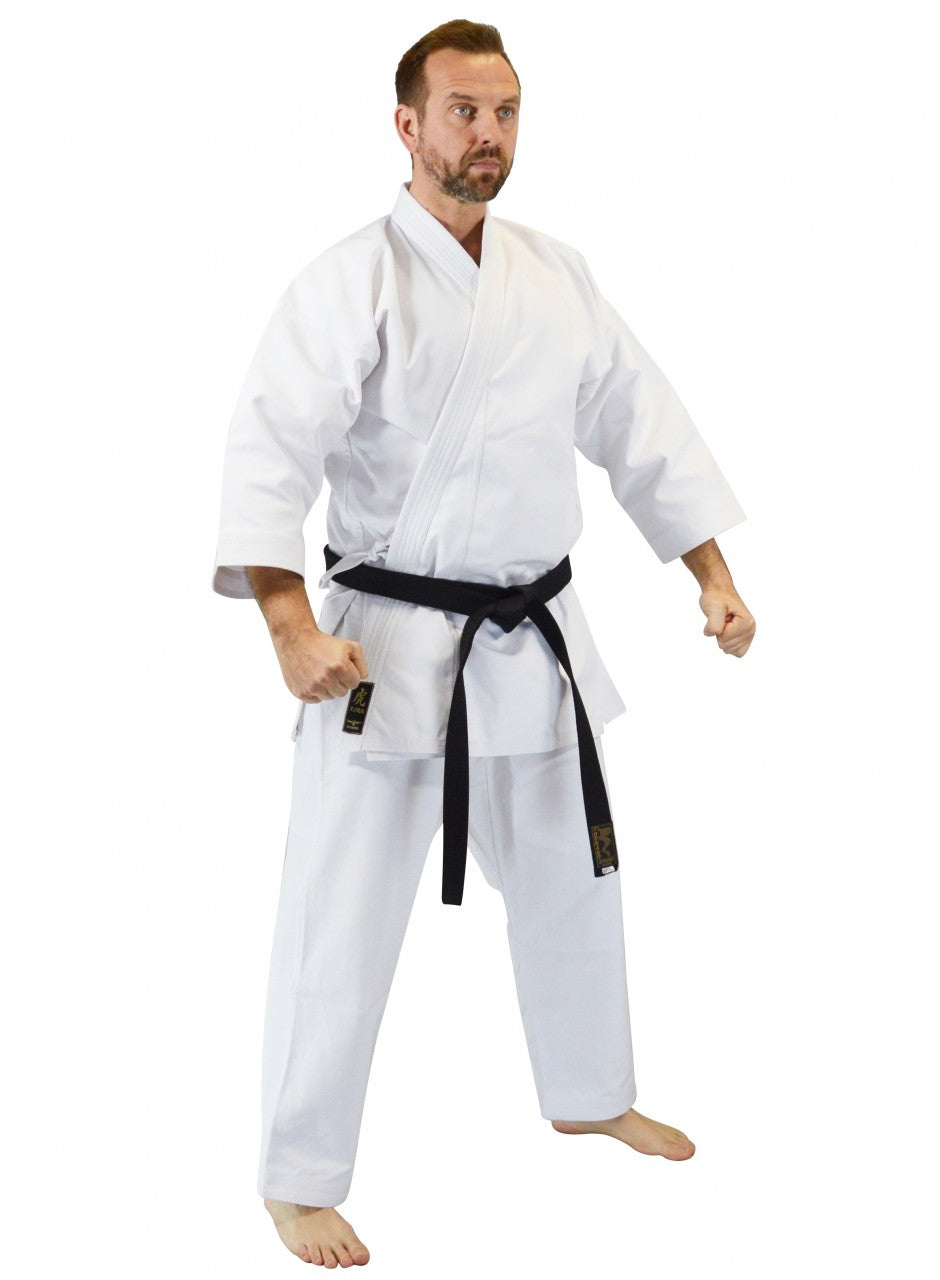 Tenue de karaté Kumite Gi TORA 14oz Canvas - Veste traditionnelle - Pantalon à lacets