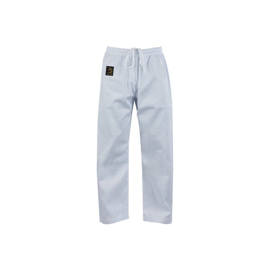 Pantalon de judo, blanc, DRAGON DELUXE, avec renfort aux genoux