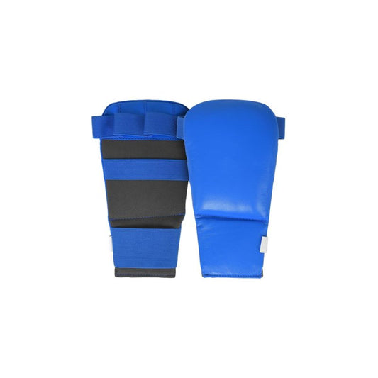 Mitaines de karaté bleues en cuir