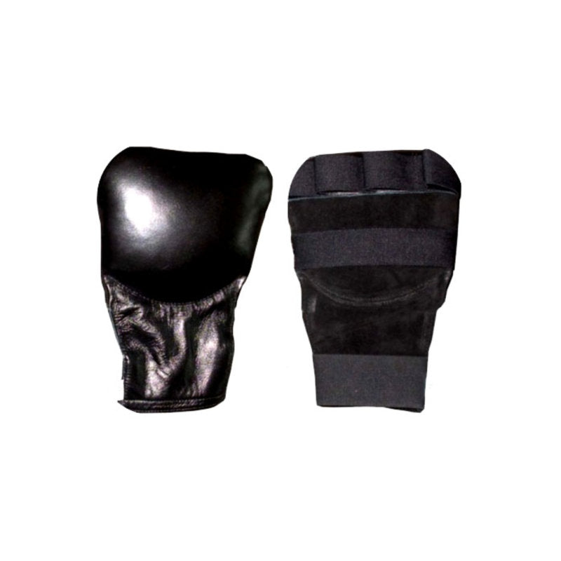 Mitaines de karaté en cuir noir