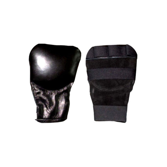 Mitaines de karaté en cuir noir
